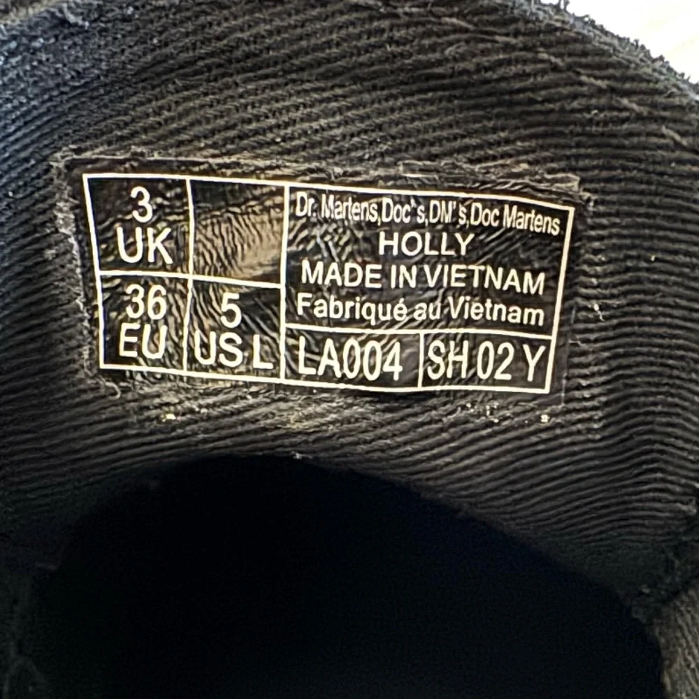 Dr. Martens Women’s Holly Platform Oxford Leather Black Size 5